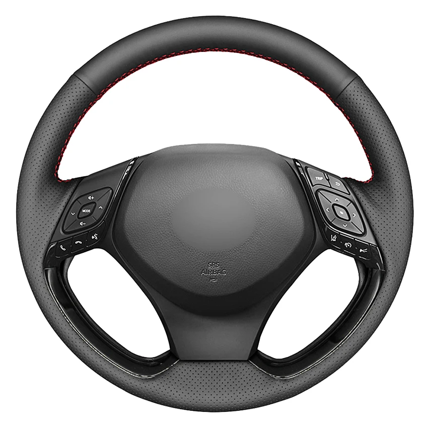 Coprivolante Per Auto Cucito A Mano In Pelle Artificiale Nera Per Toyota 86 2016-2019 Yaris 2016-2019 Subaru Brz 2016-2019