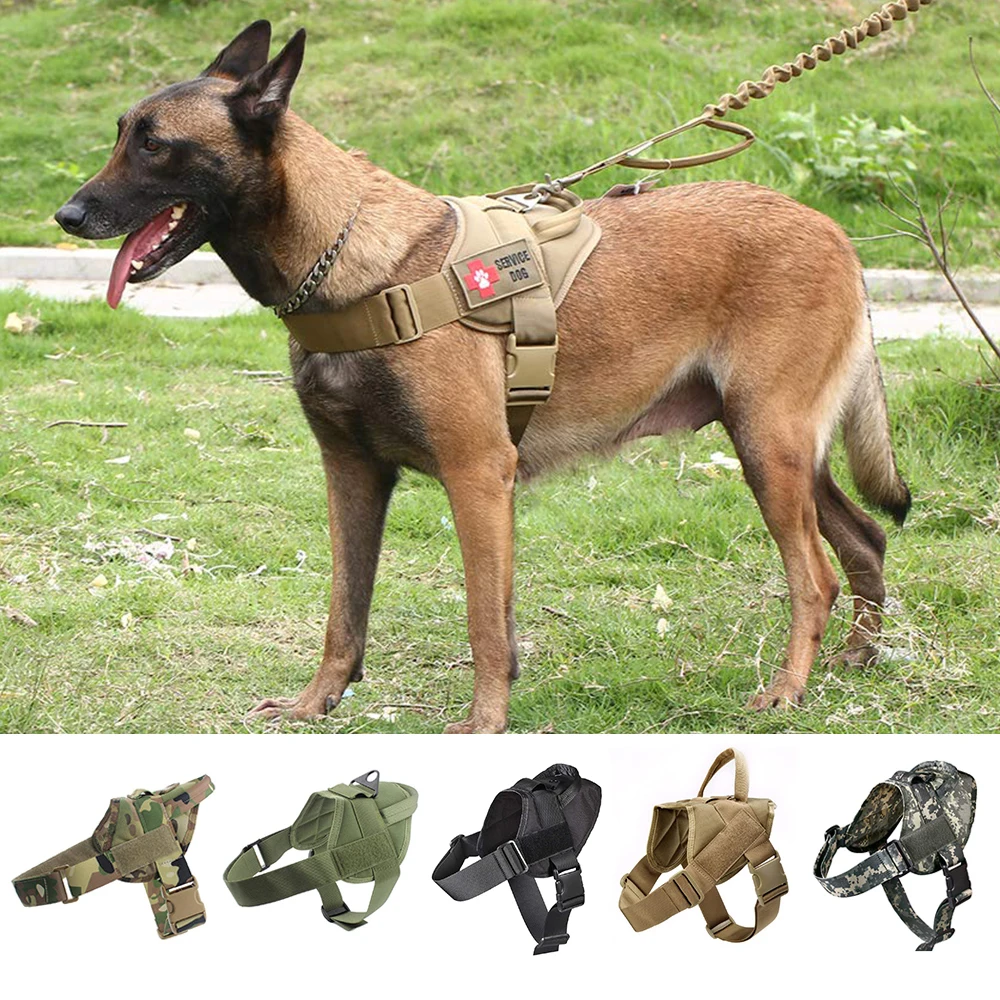 Военный Тактический поводок для собак патруль K9 Рабочая ошейник для домашних животных Малый крепление на большого собаку Услуги жилет для собаки с ручкой товары для домашних животных