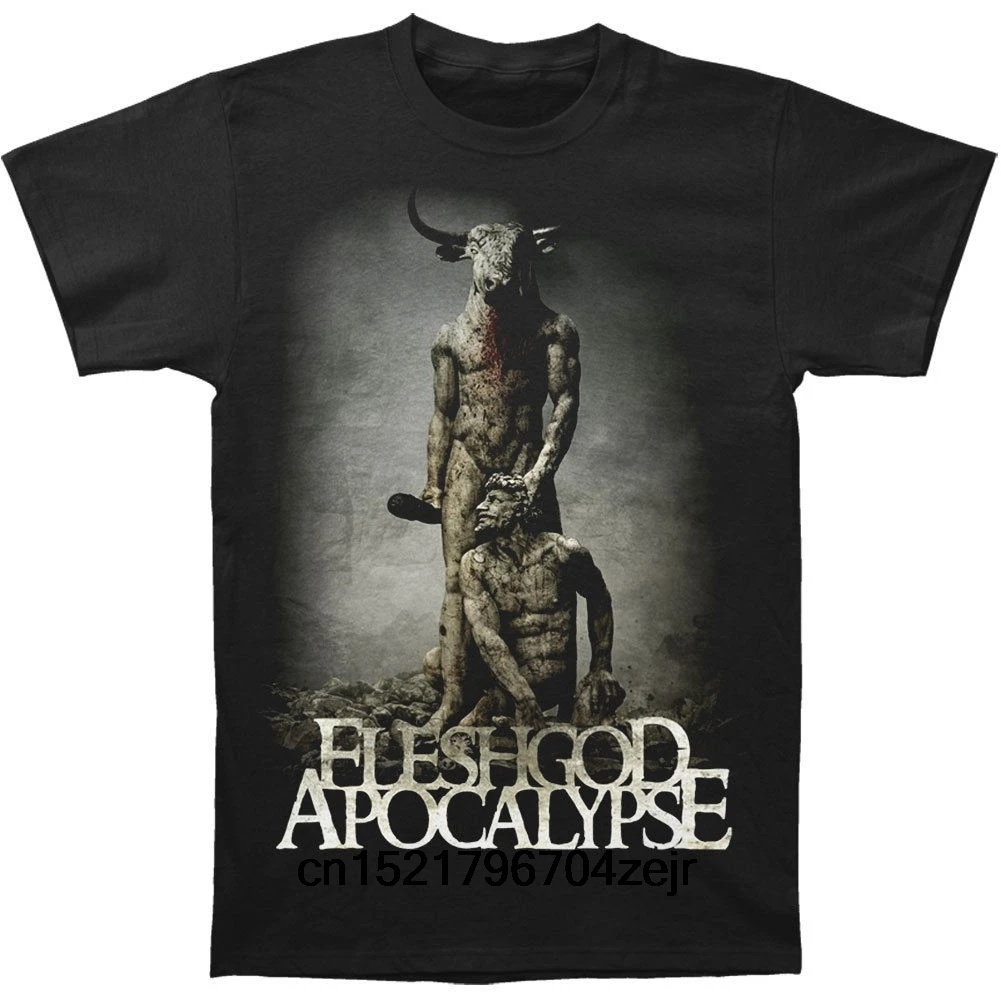 Мужская футболка Fleshgod Apocalypse Minotaur с коротким рукавом забавная новинка для женщин |