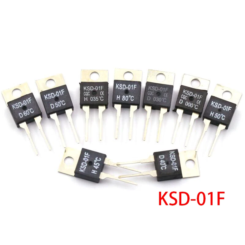 5 шт. KSD-01F 40 45 50 55 60 65 70 80 85 градусов нормально открытый термостат переключатель