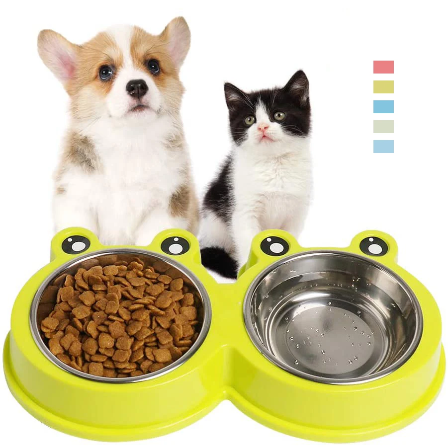 Cat Bowls Pet Food Water Bowls for Cats Dogs Feeder Double Cat Bowl