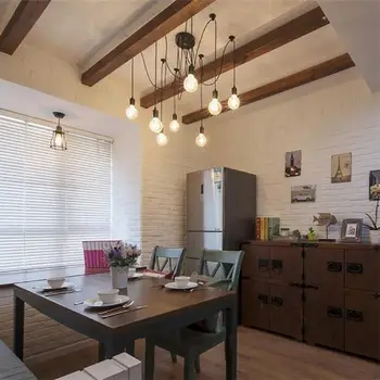 

Retro Retro C Chandelier Spider Chandelier Bedroom Home Decoration Kitchen Restaurant Sturdy Study Living Room Office