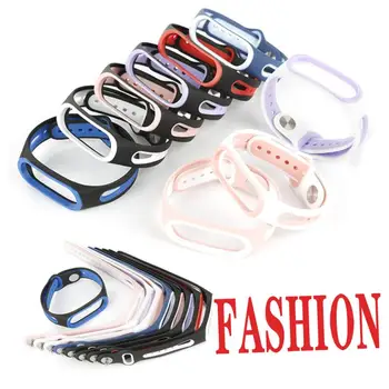 

9 Styles Silicon Wrist for Xiaomi MI Band 3 Miband 4 Smart Bracelet Sport Strap Watch Dual Color Replacement WristBand TXTB1