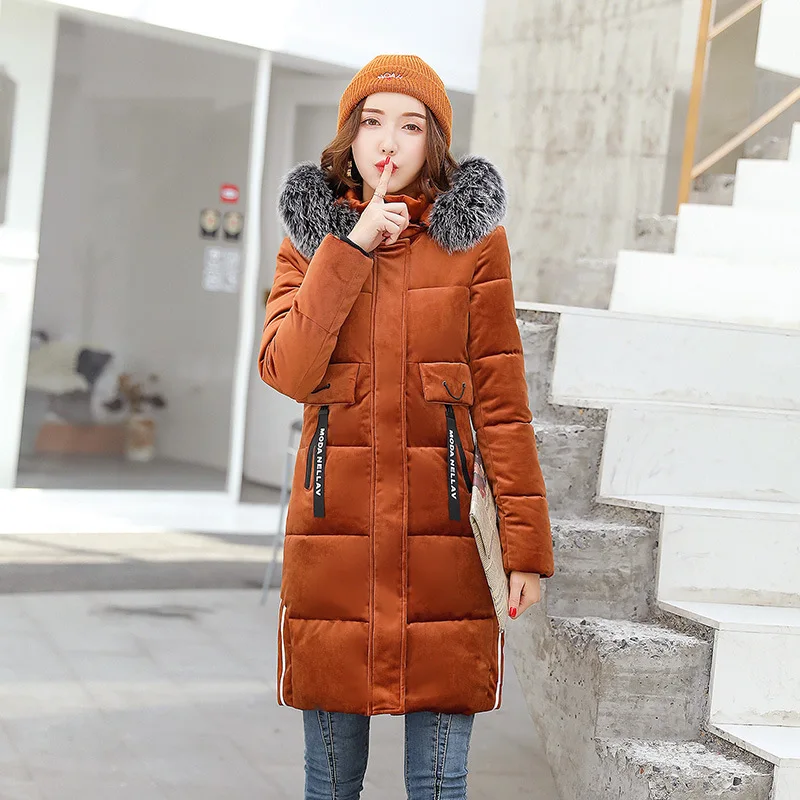 

Cotton-padded Clothes Women's Mid-length 2019 Winter Women's New Style Korean-style Loose And Plus-sized Thick down Jacket Cotto
