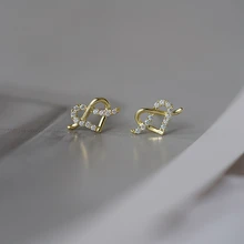 

Cute 925 Silver Sterling Exquisite Knot Love Earrings For Women Earring Silver 925 Jewelry 2021 Trend Korean Charms Simple