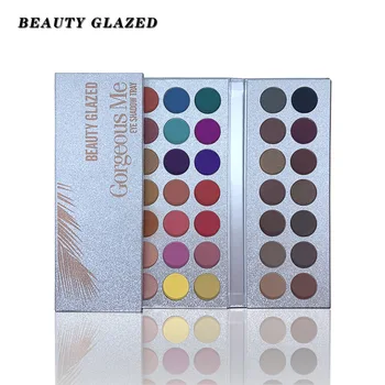 

beauty glazed 63 color eyeshadow glitter palette matte and shimmer eye shadow makeup pigment Waterproof Cosmetics Eye Shadow
