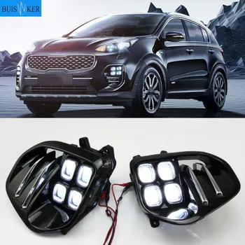 

For KIA Sportage QL kx5 2016 2017 2018 LED Fog Light Lamp Daytime Running Light Set Auto Car White LED DRL Light For KIA KX5