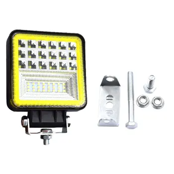 

led work light 126W square with aperture car lights large field of view car lights practical portable