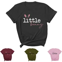 

Little Bunny Letter Print Women T Shirt Short Sleeve ONeck Loose Women Tshirt Ladies Tee Shirt Tops Clothes Camisetas Mujer