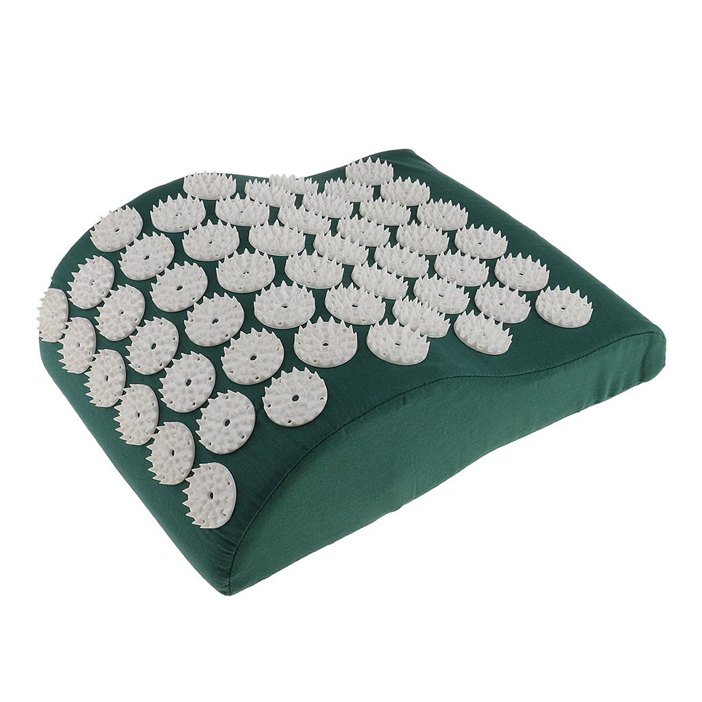 Neck Pillow Cushion Acupressure Massage Pillow Mat Cushion for Neck Shoulder Head Stress Tension Relaxing Home Yoga Use