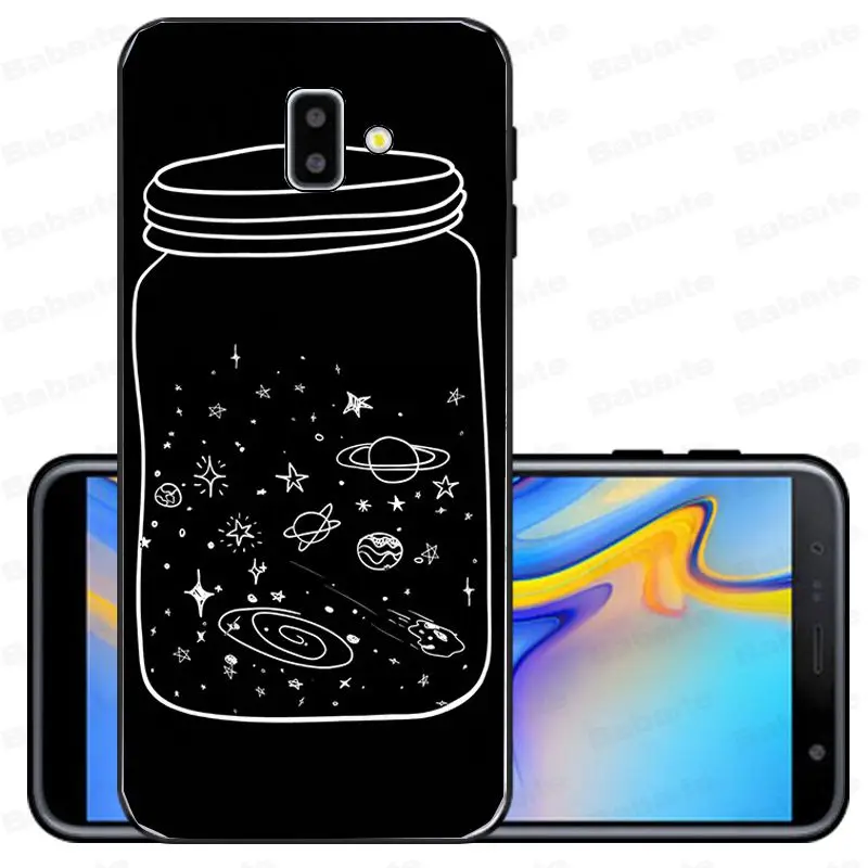 Black With White Moon Stars Space Astronaut