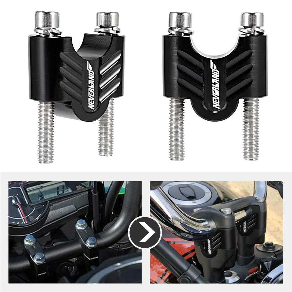 CNC алюминиевый черный дизайн руль стояки Rise Крепление зажим Мотоцикл 30 мм Hihg для Yamaha KTM Suzuki BMW D45
