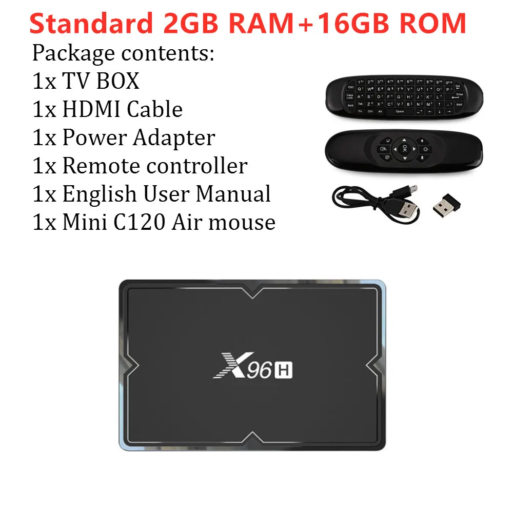 16G Air mouse T ТВ коробка 6K Android 9,0 Смарт ТВ коробка X96H Allwinner H603 HDMI Bluetooth 4,1 USB 3,0 2,4G 5G Wi-Fi 2/4G 16/32/64G Media Player - Цвет: 16G Air mouse