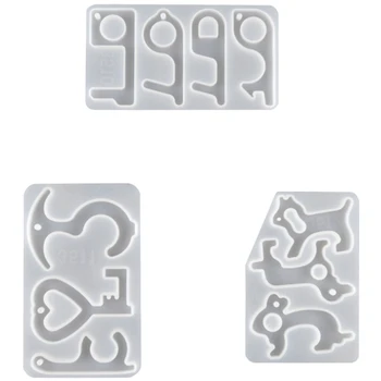 

Hand-Made Diy Door Opening Key Mold Epoxy Mold Contactless Door Opening Keychain Pendant