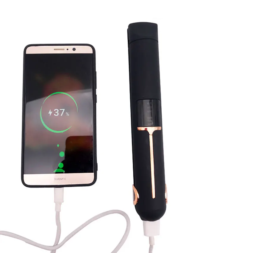 Мини USB беспроводной выпрямитель для волос с системой питания банковская Блокировка Дорожные утюги портативный беспроводной выпрямитель