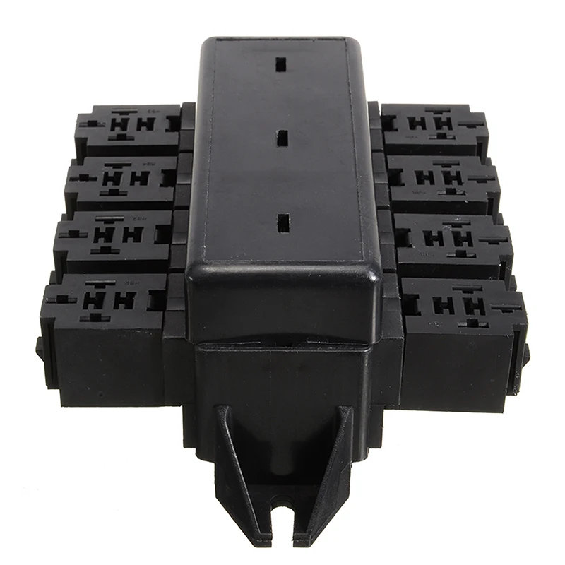 20 Way Black Car Seat Medium Relay Fuse Box Assembly with 40pcs Terminals Car Engine Compartment Insurance Holder Box Mounting