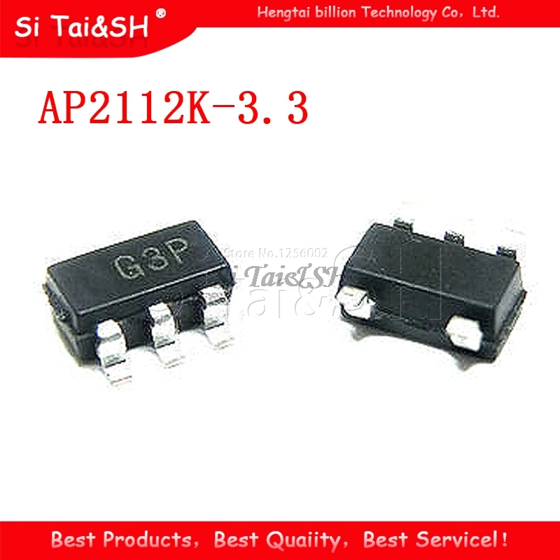 10PCS AP2112K 3.3 SOT23 5 AP2112K 3.3TRG1 3.3V 0.6A SOT25 2112 AP2112  AP2113K AP2112 3.3|Integrated Circuits| - AliExpress