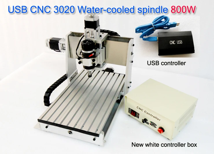 

USB controller 3020 water-cooled spindle CNC Router, 800w spindle, cnc engraving machine, high quality!