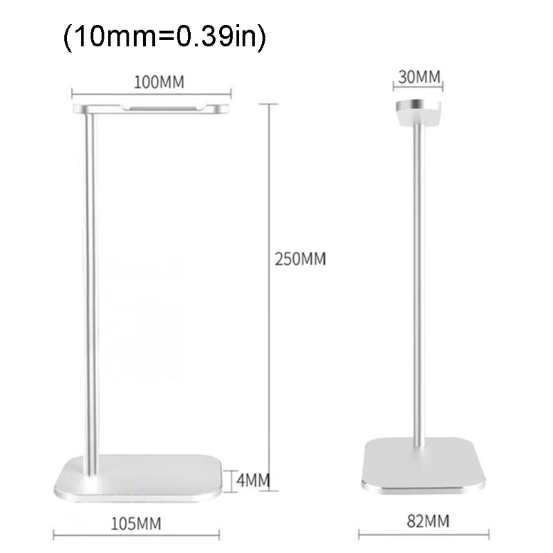 Earphone Hanger Holder Headphone Stand Rack Sturdy Non Slip Aluminum Alloy Gaming Headset Bracket with Solid Base
