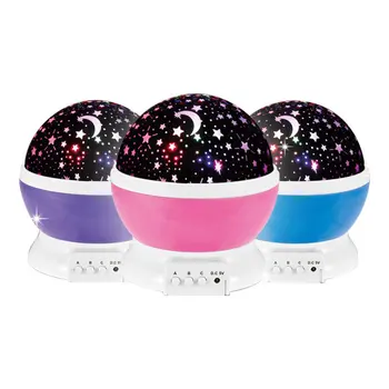 

2020 LED Rotating Star Projector Moon Star Fantasy Colorful Romantic Star Lamp Night Appease Baby Sleep Gypsophila Glowing Toys