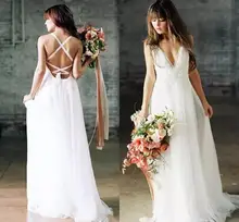 sexy elegant beach boho wedding dresses 2020 backless lace bridal gowns for beach bohemian vestidos de mariee