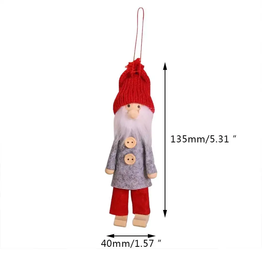 red hat old man Рождественская елка, висящий ангел, медведь, колокольчик Санты, вечерние, свадебные, рождественские украшения, крючок-вешалка, висячие украшения - Цвет: red hat old man