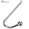 Stainless Steel Anal Hook with Anal Beads Hole Anal Hook Metal Butt Plug Anal Sex Toys Adult Product No Vibrator for men 1