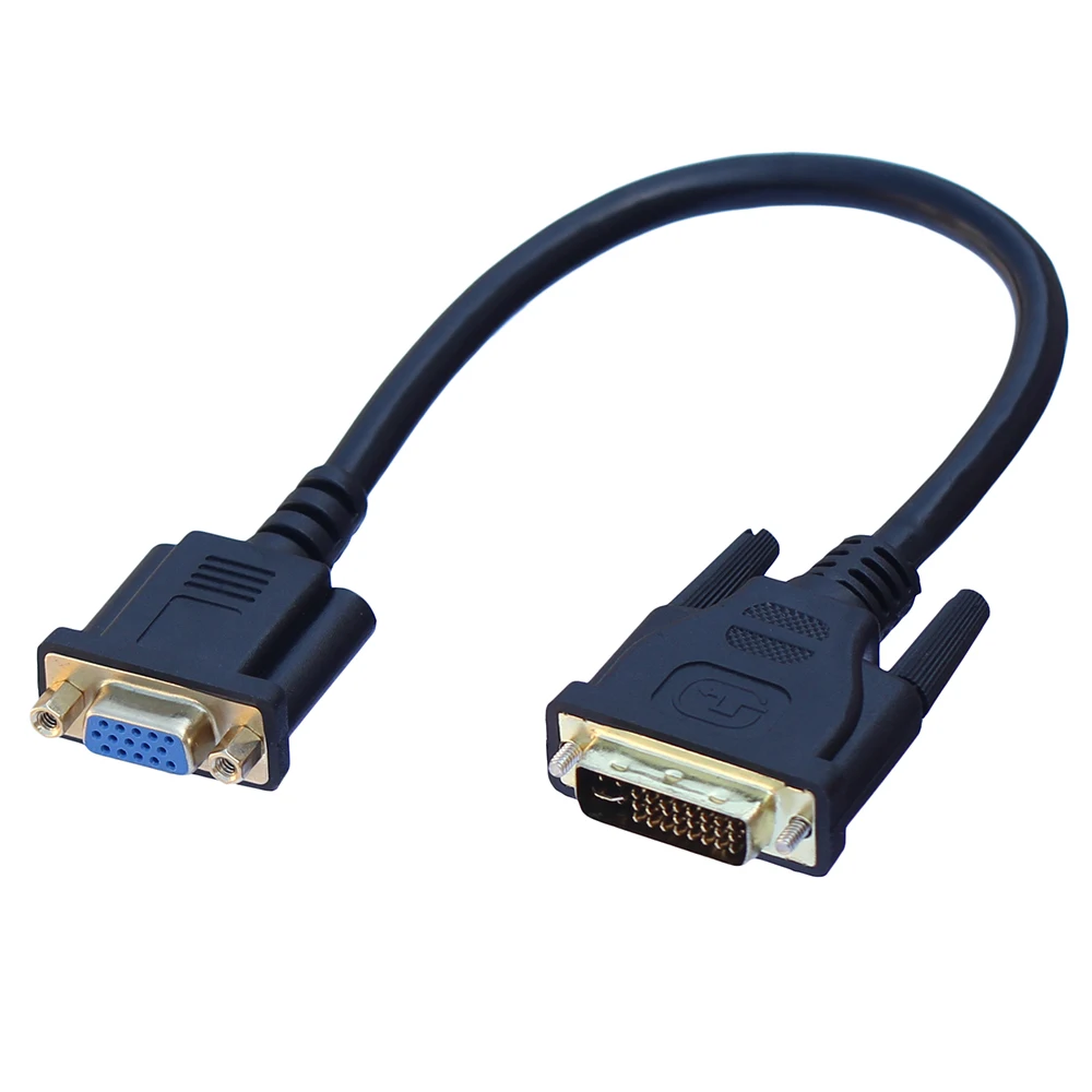 DVI-I male Analog Connector Adapter NEW USA 15-pin 24+5 to VGA Male 