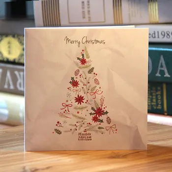 

Creative 3D Christmas Tree Greeting Card Birthday Card Festival Blessing Card Paper Gift Card Decor Supplies
