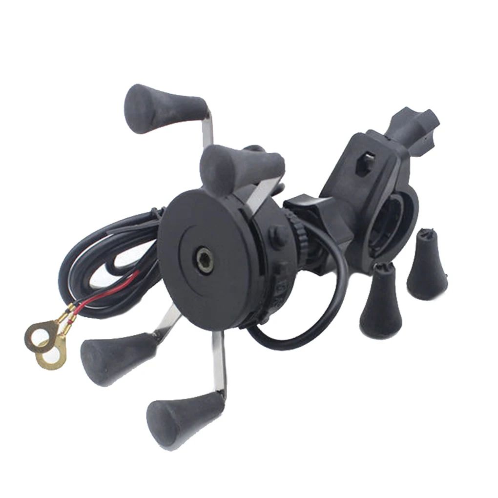 Универсальный мотоцикл велосипед USB зарядное устройство Телефон Зажим для GPS