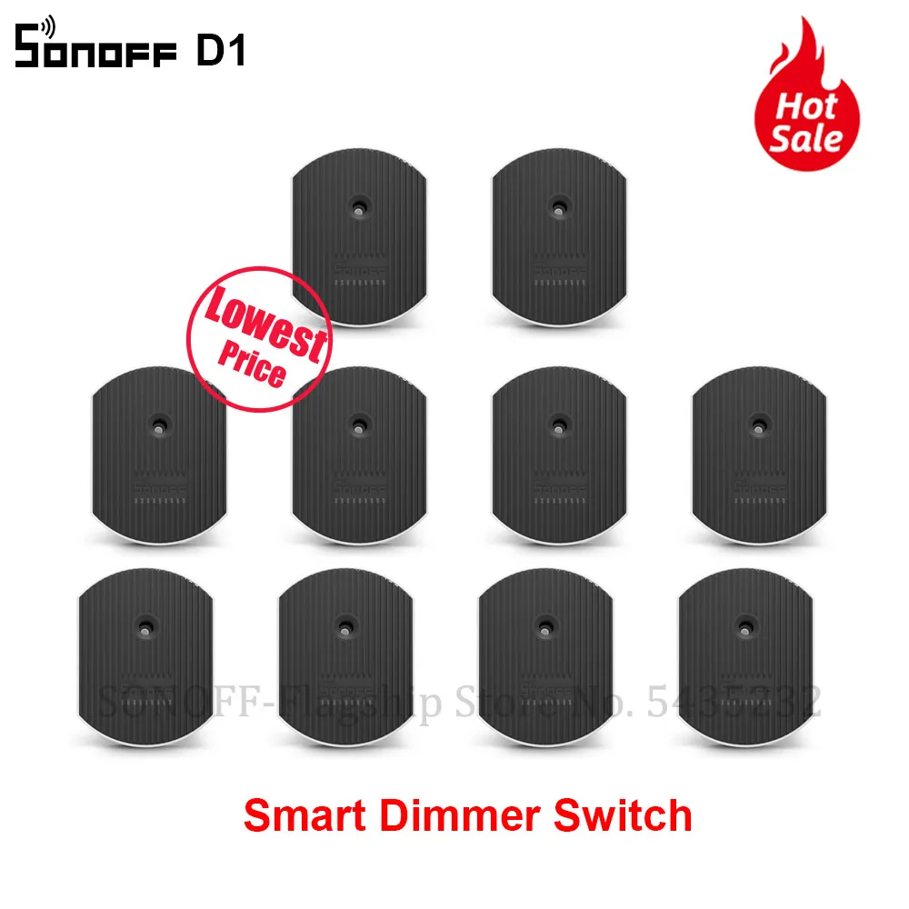 Умный переключатель света Itead SONOFF D1 2/3/5/10 шт. Wi Fi 433 МГц RF работает с контроллером