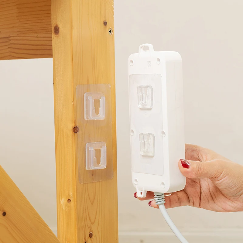 Ganchos de pared adhesivos de doble cara, colgador transparente fuerte, ventosa de ventosa, soporte de almacenamiento de pared para cocina y baño