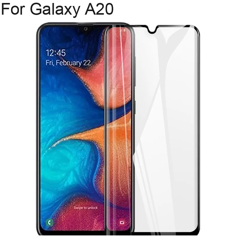 2 шт. изогнутый защитный экран 9D для Samsung Galaxy A20 a20 полное покрытие закаленное