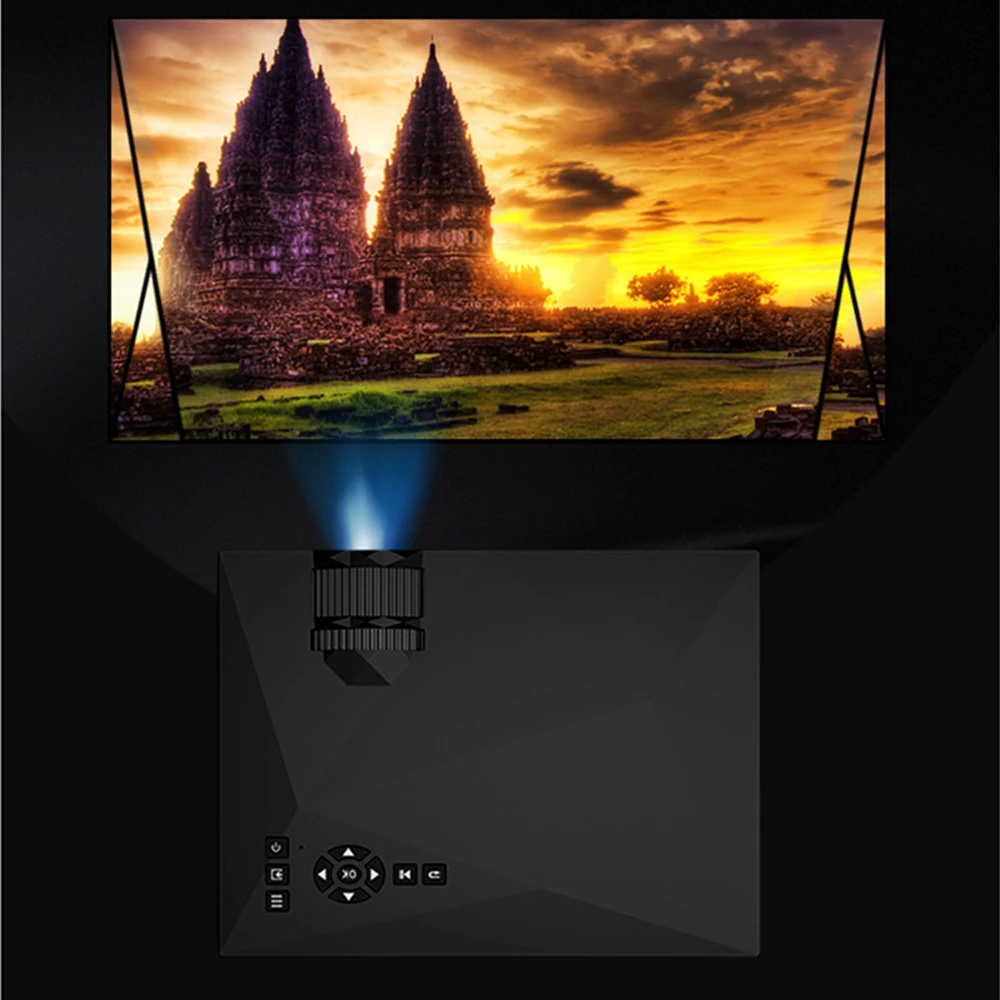 UNIC UC68 UC68H Портативный светодиодный проектор 1800 люмен 80 110 ANSI HD 1080p Full HD видео проектор для домашнего кинотеатра