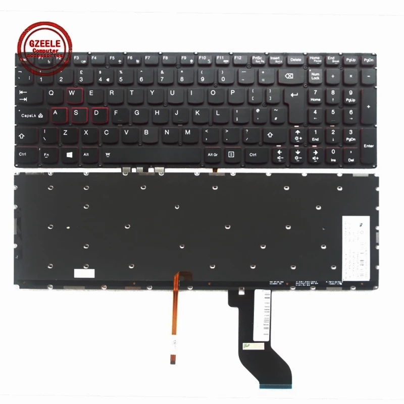 Eua Reino Unido ru Novo para Lenovo Ideapad Y700 Y70015 Y700-15isk Y700-15acz Y700-17isk Y700-15ise Inglês Teclado Retroiluminado Sn20h54489 - Imagem 2