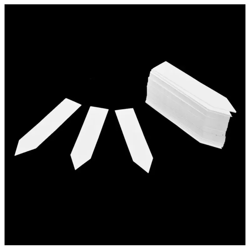 100 Pcs Plastic Plant Seed Labels Pot Marker Nursery Garden Stake Tags 10cm x 2cm(White