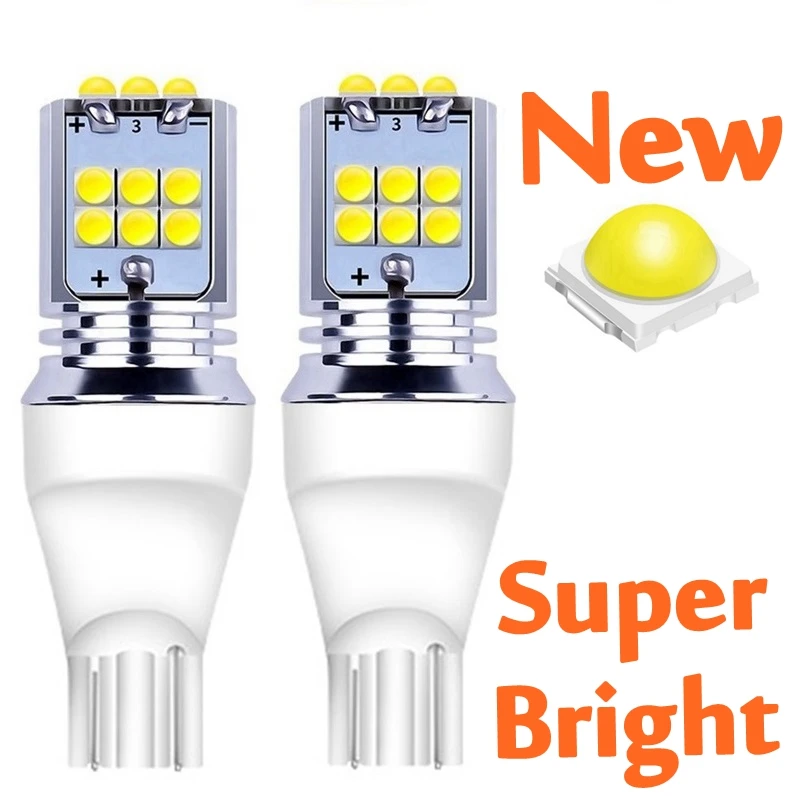 2 шт. Сверхъяркие светодиодные задние фсветильник T15 921 W16W WY16W|Сигнальная лампа| |
