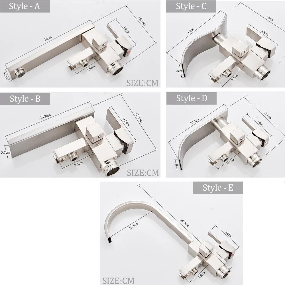 Bathroom Bathtub Faucet Standing Chrome Bathtub Shower Faucet 360 Rotation Swivel Spout with Flexible Hand Tap Mixer Shower