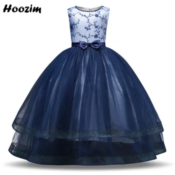

Luxury Embroidery Plant Tulle Fluffy Evening And Wedding Dresses Girls 6-15 Years Modern Layered Red Carpet Pageant Dress Teen