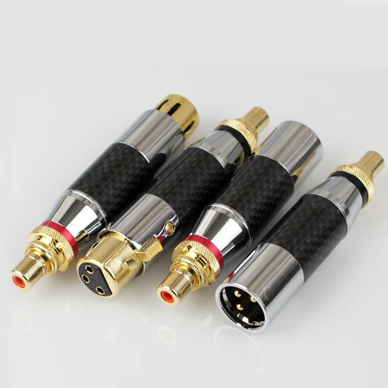 Соединитель RCA в XLR 3 контактный Латунные разъемы Audio Jack для динамиков конвертер с