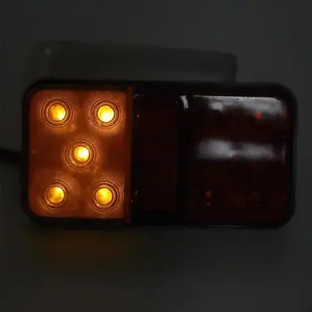 

2 Pcs Stop Turn Brake 10 LED Trailer Tail Light 10-30V Reflector Lamp Sealed E7CA