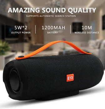 

Portable Wireless Bluetooth Speaker Stereo Speaker phone Radio Music Subwoofer Column Waterproof Speaker for Computer with TF FM