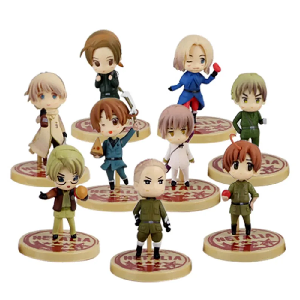9 шт./компл. 5-6 см аниме Axis Powers Hetalia ПВХ экшн-фигурка игрушка Коллекционная модель