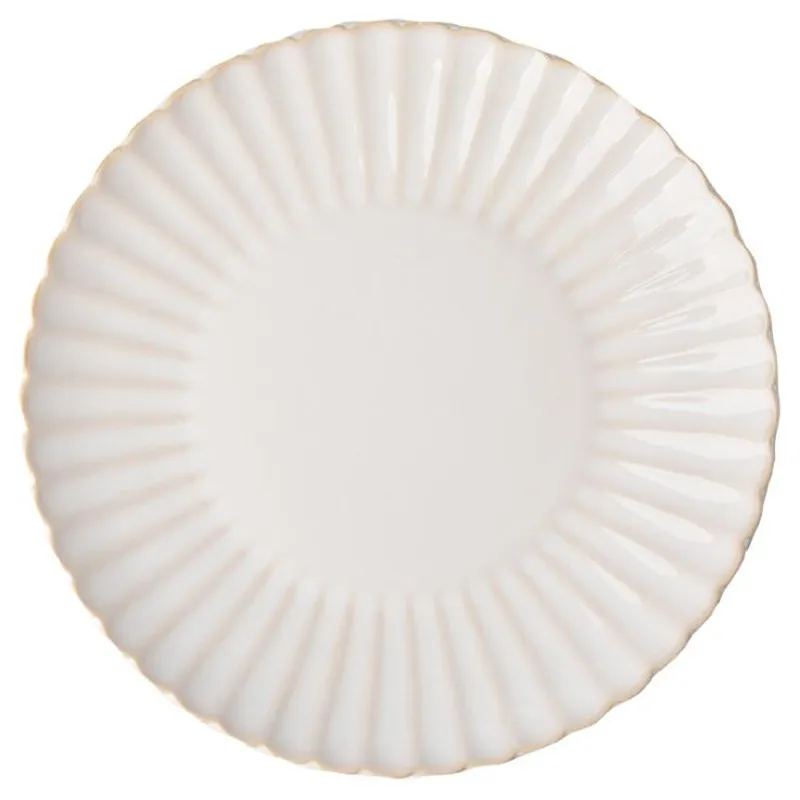 Retro White petal Dinner Plate Ceramic Kitchen Plate Tableware Set Food Dishes Rice Salad Noodles Bowl Soup Kitchen Cook Tool