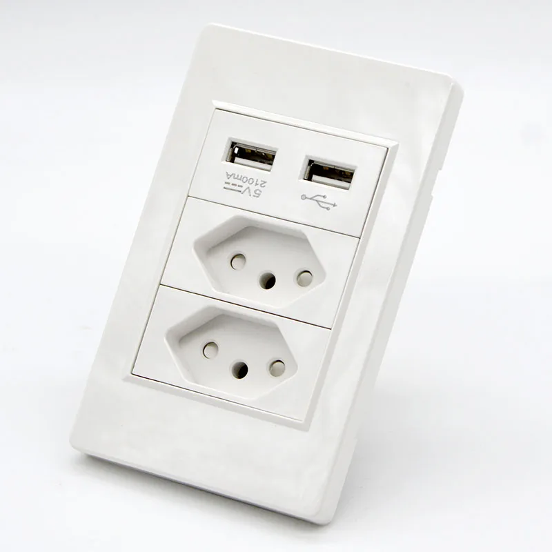 de parede com 5v 21a usb frete gratis para bazil 03