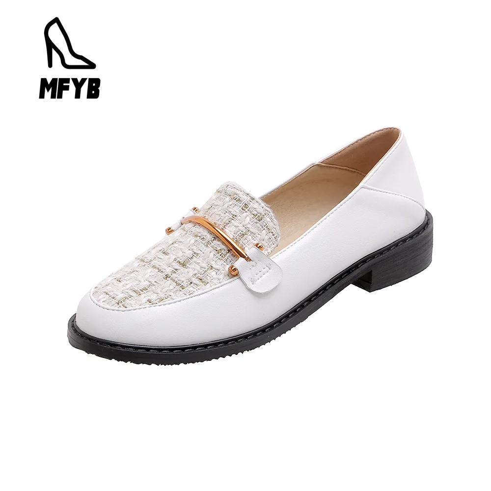 

MFYB Women's single shoes 2020 spring new comfortable low heel square heel women's shoes 35-43 large size casual shoes