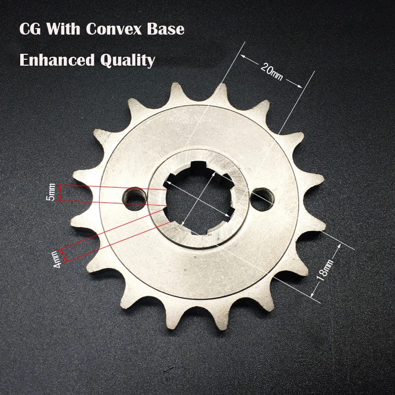 Motorcycle Front Sprocket For Honda CG125 DAELIM VC125 VL125 VS125 14/15/16/17Teeth 428 Chain Motorcycle Front Sprockets