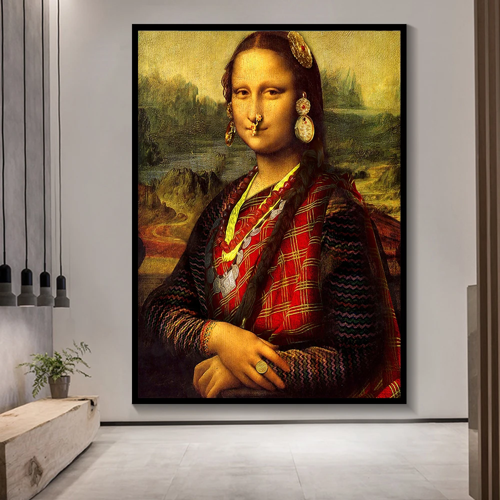 Nordic Style Minimalism Mona Lisa Poster Wall Art Canvas Print Painting Modular Pictures Living Room Modern Home Decor | Дом и сад