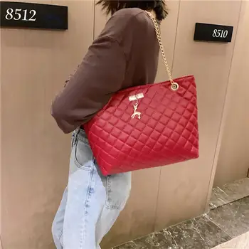 PU Leather Chain Handbag Large