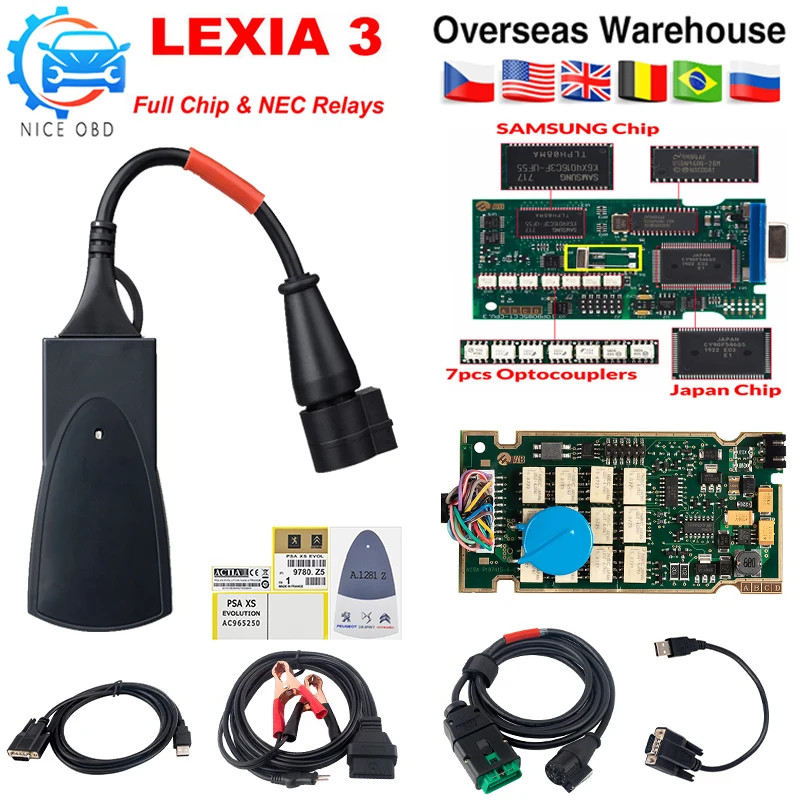 Сканер Lexia 3 Diagbox V7.83 с прошивкой 921815C сканер Lexia3 PP2000 V48/V25 для Citroen/Peugeot